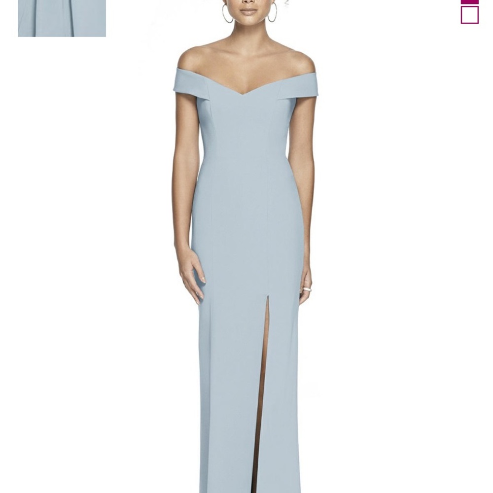 Dessy Mist Colored Bridesmaids Dress